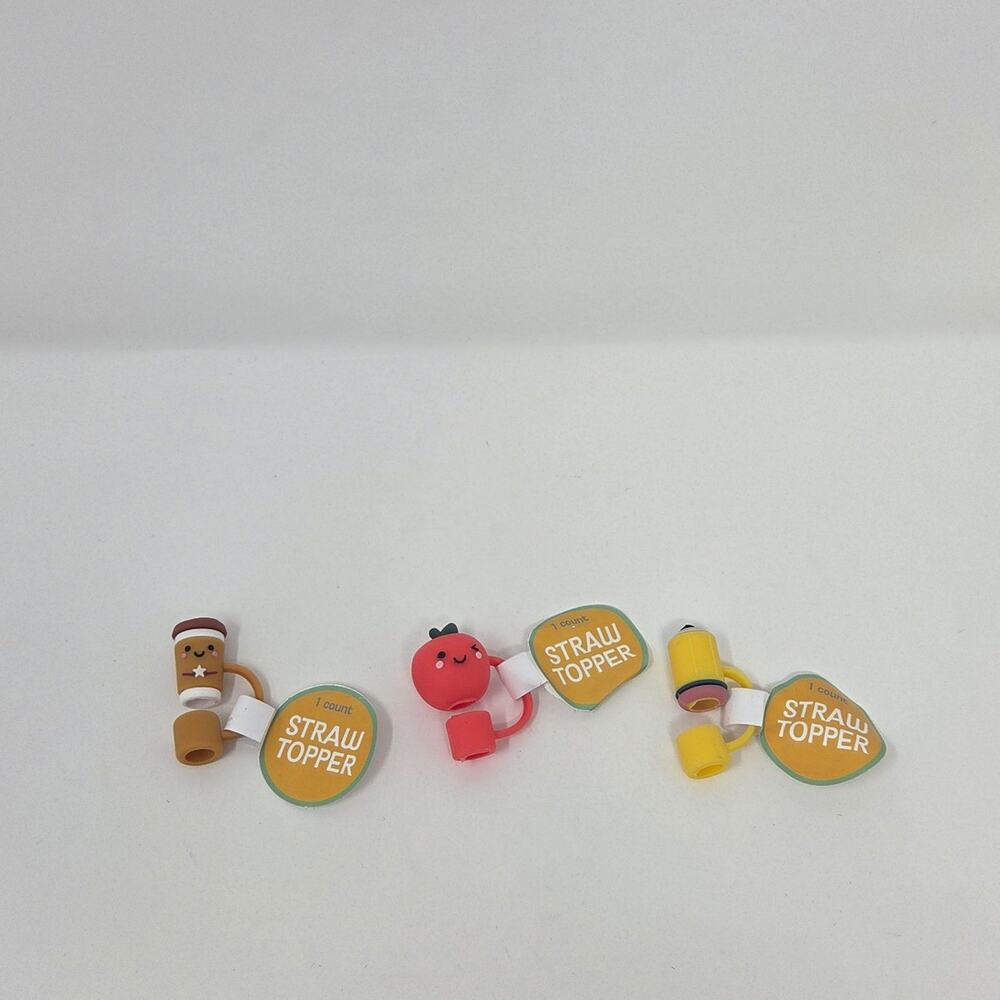 Coffee Apple & Pencil Straw Toppers